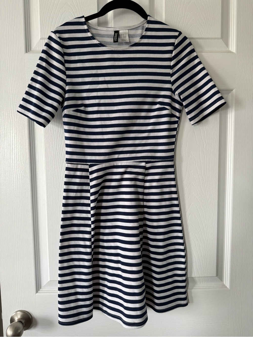 H&M Navy and White Striped Dress